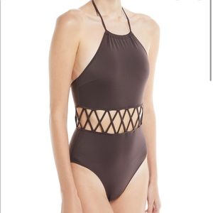Solid and Striped The Barbara Lattice One-piece